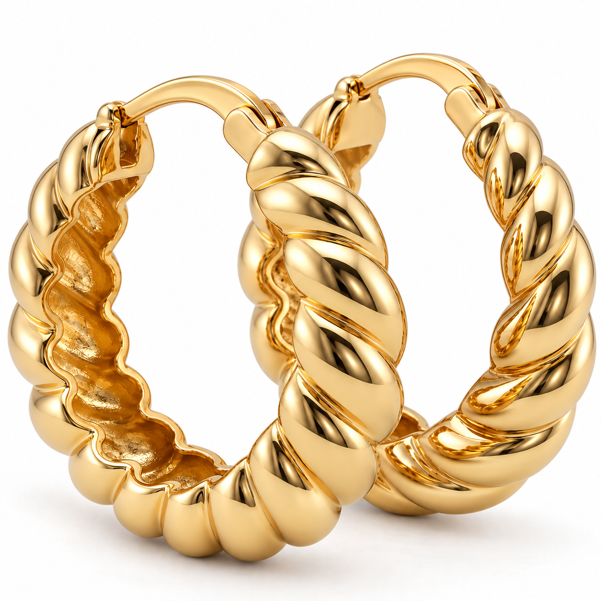 Gold pletene minđuše