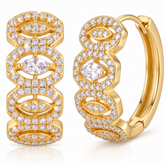 Elegant Gold minđuše sa cirkonima